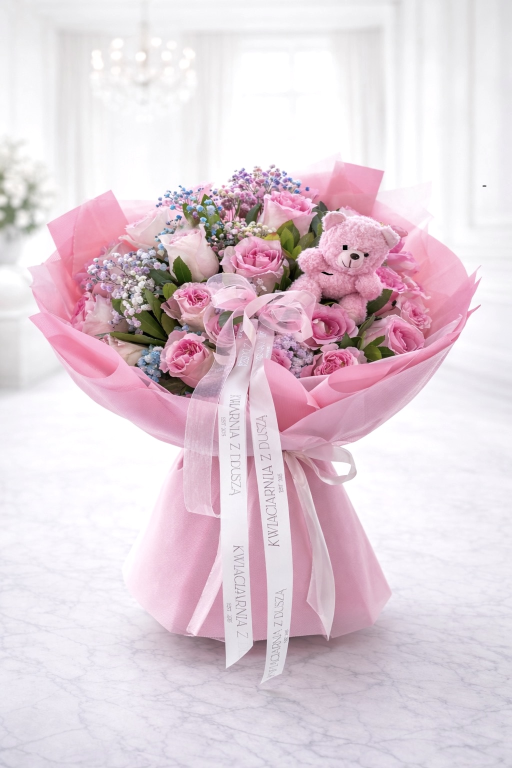 Bukiet różowy obłok